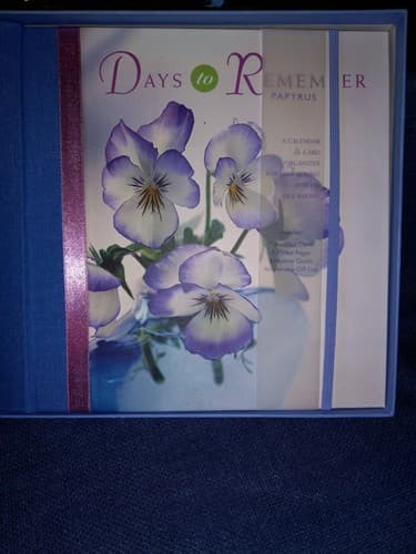 Greeting Card Organizer Calendar Portfolio Papyrus Days To Remember Zalewski VTG - Image 1