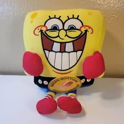 SpongeBob SquarePants 10" Plush Bikini Bottom Champion Boxing Gloves - Thumbnail 2