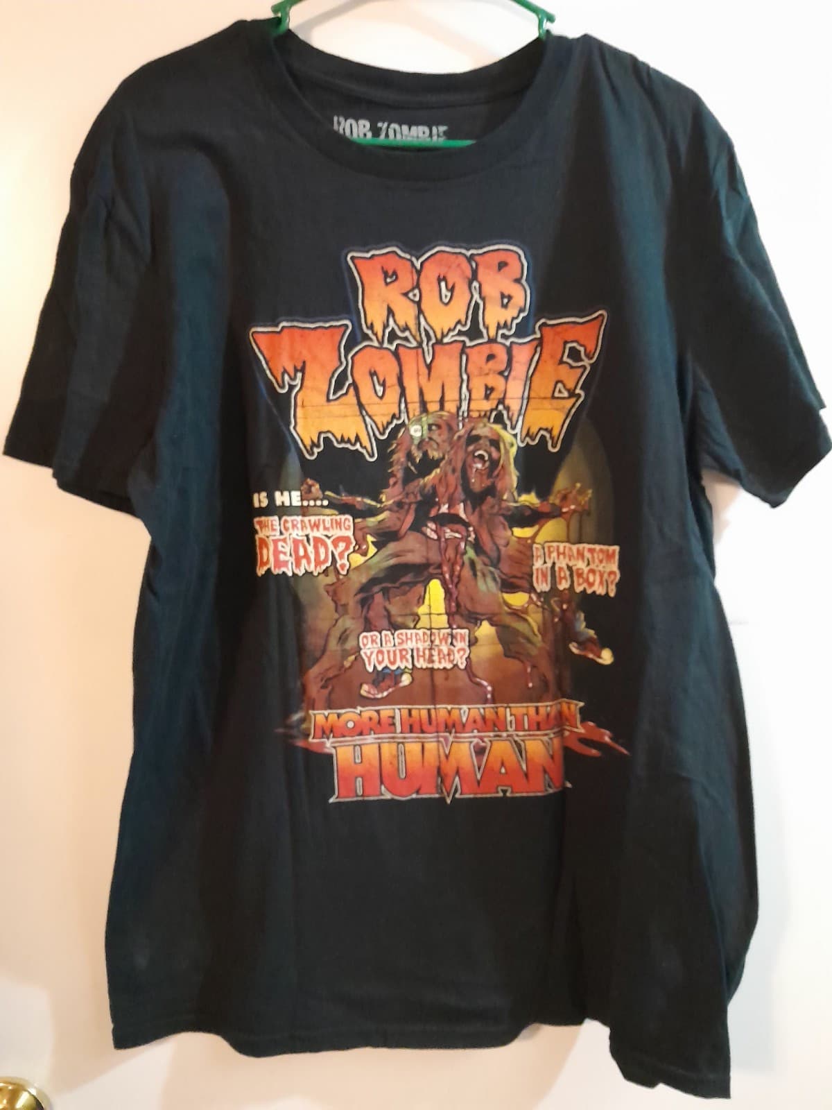 Rob Zombie More Human ROB ZOMBIE More Human Than Human Mens Large Black Graphic - Image 1