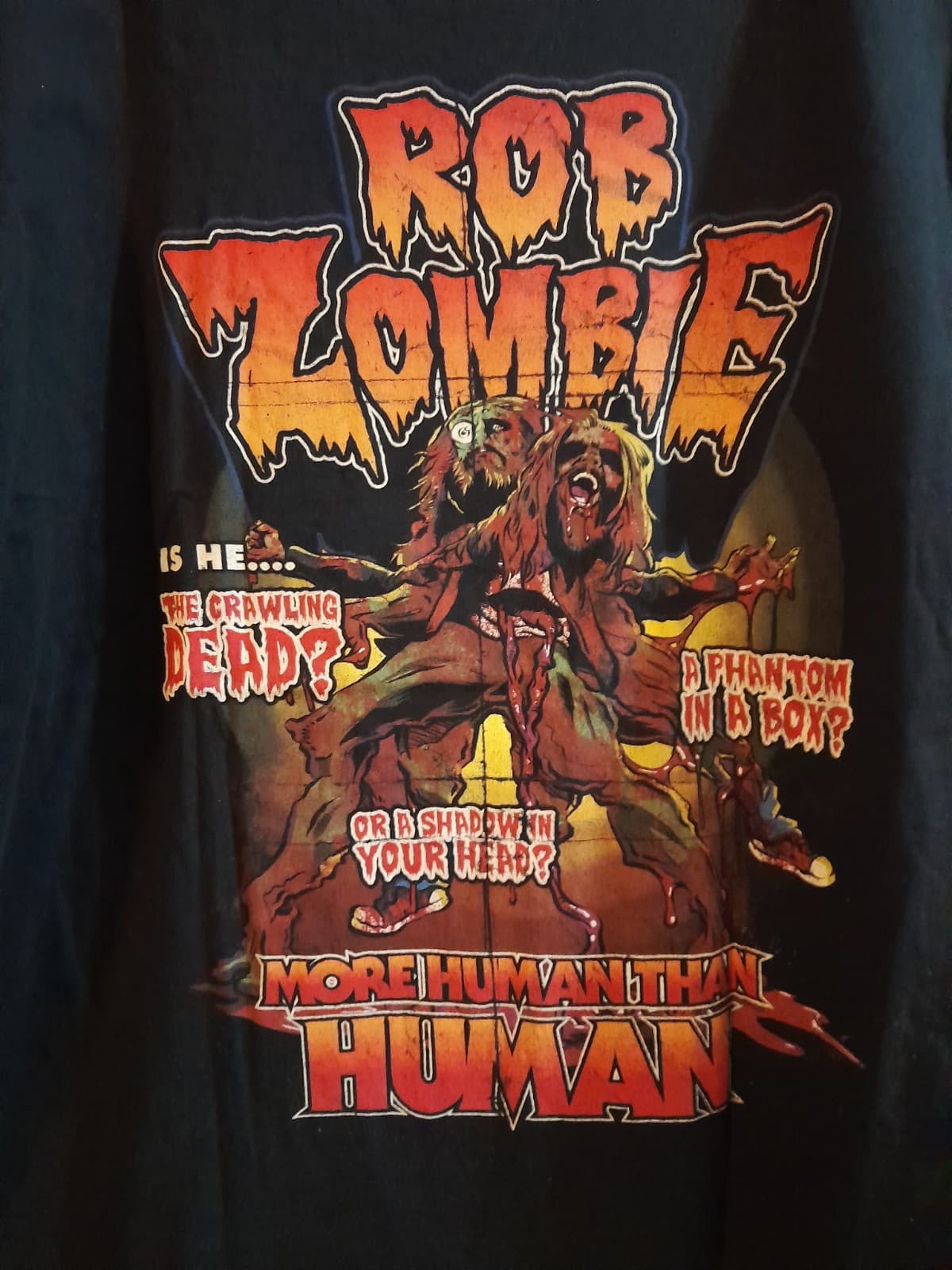 Rob Zombie More Human ROB ZOMBIE More Human Than Human Mens Large Black Graphic - Thumbnail 2