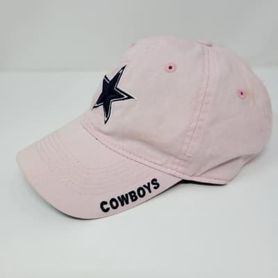 REEBOK Dallas Cowboys Womens One Size Pink NFL Strapback Cap Embroidered Vintage - Image 1