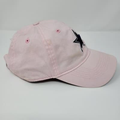 REEBOK Dallas Cowboys Womens One Size Pink NFL Strapback Cap Embroidered Vintage - Thumbnail 3