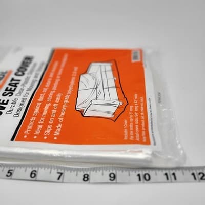 UHAUL Love Seat Cover Clear Plastic Slipcover Moving Storage 94x42 NEW - Thumbnail 6