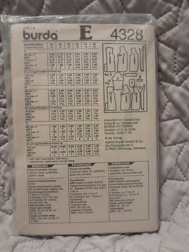 Burda 4328 Vneck Top Blouse Vest Short Long Sleeve Sleeveless Pattern Sz 10 - 20 - Thumbnail 3