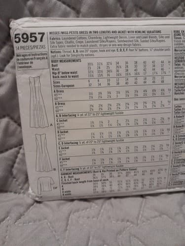 Simplicity 5957 Misses Dress & Jacket 6 Made Easy Size 6 8 10 12 UC - Thumbnail 4