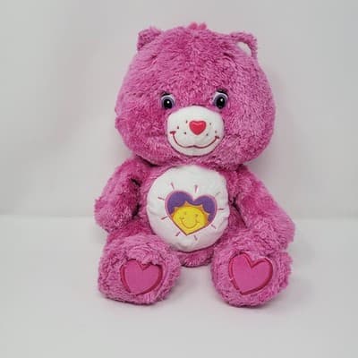 CARE BEARS Shine Bright Bear Plush 13in Pink 2006 TCFC Stuffed Animal - Thumbnail 4