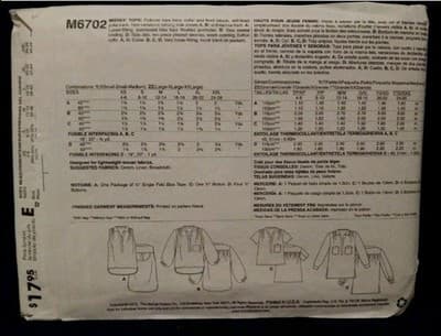 McCalls M6702 Easy Womens Tunic Top Pattern Size L–XXL Minimalist Chic Everyday - Thumbnail 2