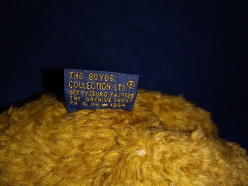 Oh, Teddy Bear Boyds Bear 6" The Archive Collection #1634 Wears a Bow Tie PA - Thumbnail 3