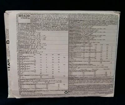 McCall’s M5439 Home Decorating Tabletop Essentials Pattern Cottagecore Dining OS - Thumbnail 2