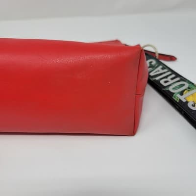 VICTORIA'S SECRET Makeup Bag Womens Red VS Logo Floral Wristlet 12x8 - Thumbnail 10