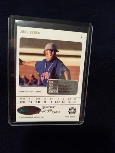 2004 Just Minors JOSH BANKS signed BLUE JAYS AUTO Autographed REDS ASTROS 7 - Thumbnail 3