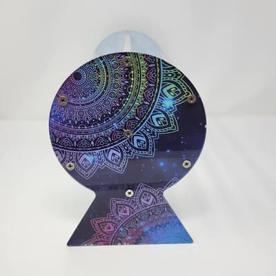 Acrylic Headband Holder Display Stand Mandala Galaxy Print 6 Rod Organizer - Thumbnail 3