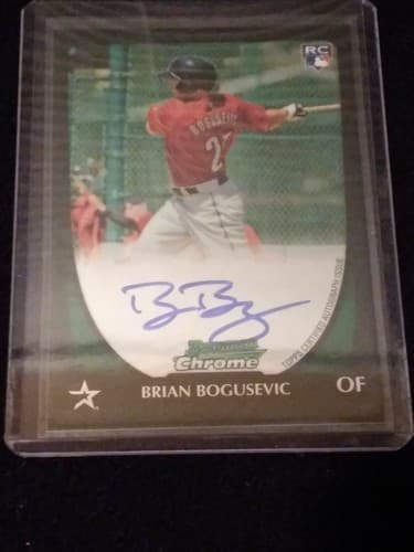 2011 Bowman Chrome BRIAN BOGUSEVIC AUTOGRAPH Rookie SP #209 RC Auto ASTROS - Image 1