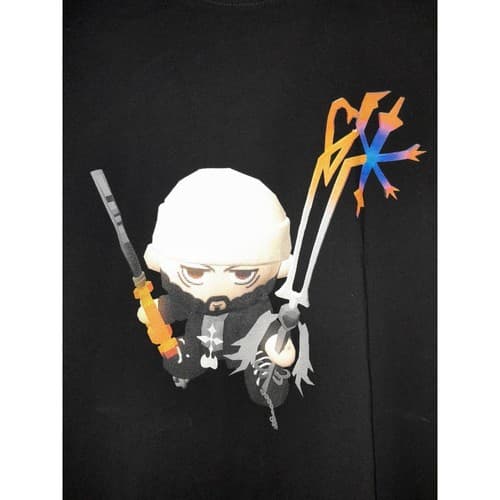 CoolTeez T-shirt Chibi Warrior Graphic Print XL Black Elementary Skool - Thumbnail 4