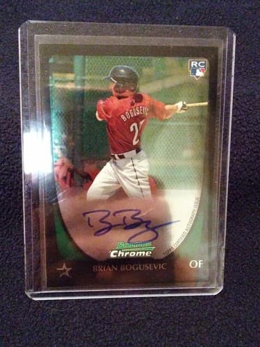 2011 Bowman Chrome BRIAN BOGUSEVIC AUTOGRAPH Rookie SP #209 RC Auto ASTROS - Thumbnail 2