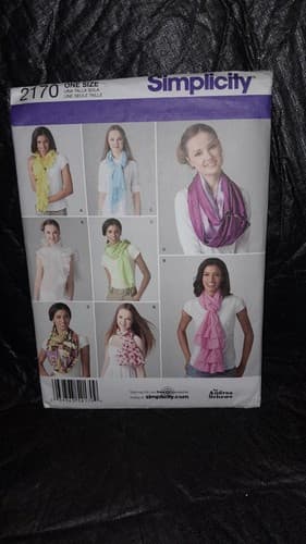Simplicity 2170 & McCall’s M5867 Sewing Pattern Bundle Scarves & Bags Lot Of 2 - Thumbnail 2