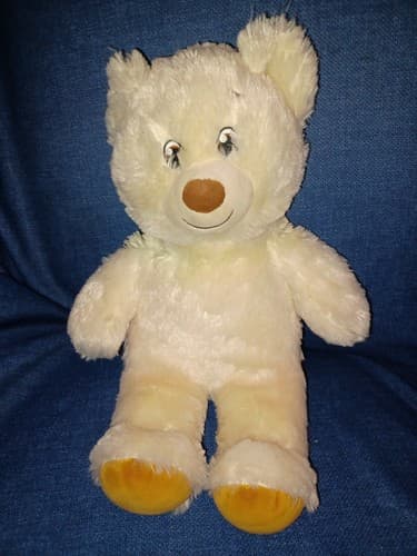 Happy Teddy Bear Cub Soft Cream Colored BABW Plush Build-A-Bear LIL COCONUT 15" - Image 1