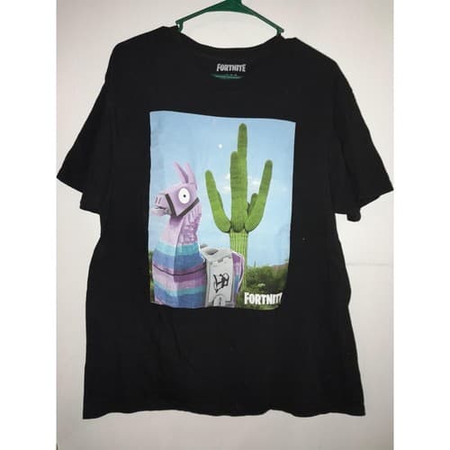 Fortnite Llama Cactus Graphic T-Shirt Black Men’s Size Large Gamer Tee - Thumbnail 3