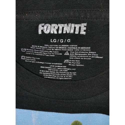 Fortnite Llama Cactus Graphic T-Shirt Black Men’s Size Large Gamer Tee - Thumbnail 5