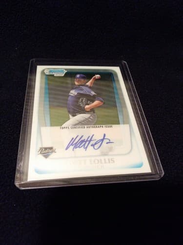2011 1st Bowman Chrome Matt Lollis Auto BCP176 Autograph San Diego Padres Topps - Thumbnail 4