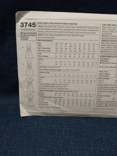 Simplicity 3745 Pattern Stylish Dresses in 2 Length 4 Styles Sz 6 8 10 12 14 UC - Thumbnail 3