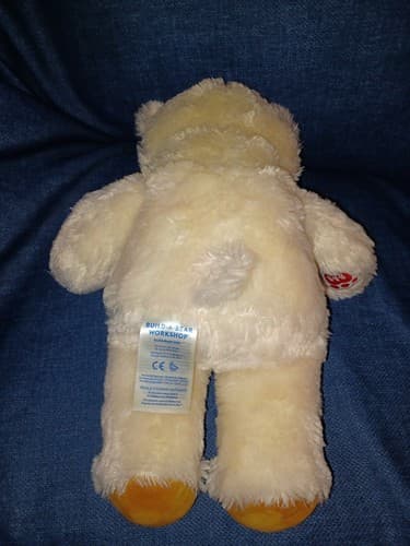 Happy Teddy Bear Cub Soft Cream Colored BABW Plush Build-A-Bear LIL COCONUT 15" - Thumbnail 5