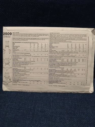 Simplicity 2509 Witch Pirate 5 Looks Costume Pattern Sizes 7 8 9 10 11 12 13 14 - Thumbnail 2