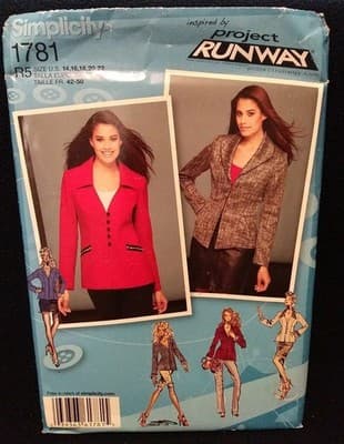 Simplicity 1781 Project Runway Women’s Blazer Jacket Pattern Size 14-22 Tailored - Image 1