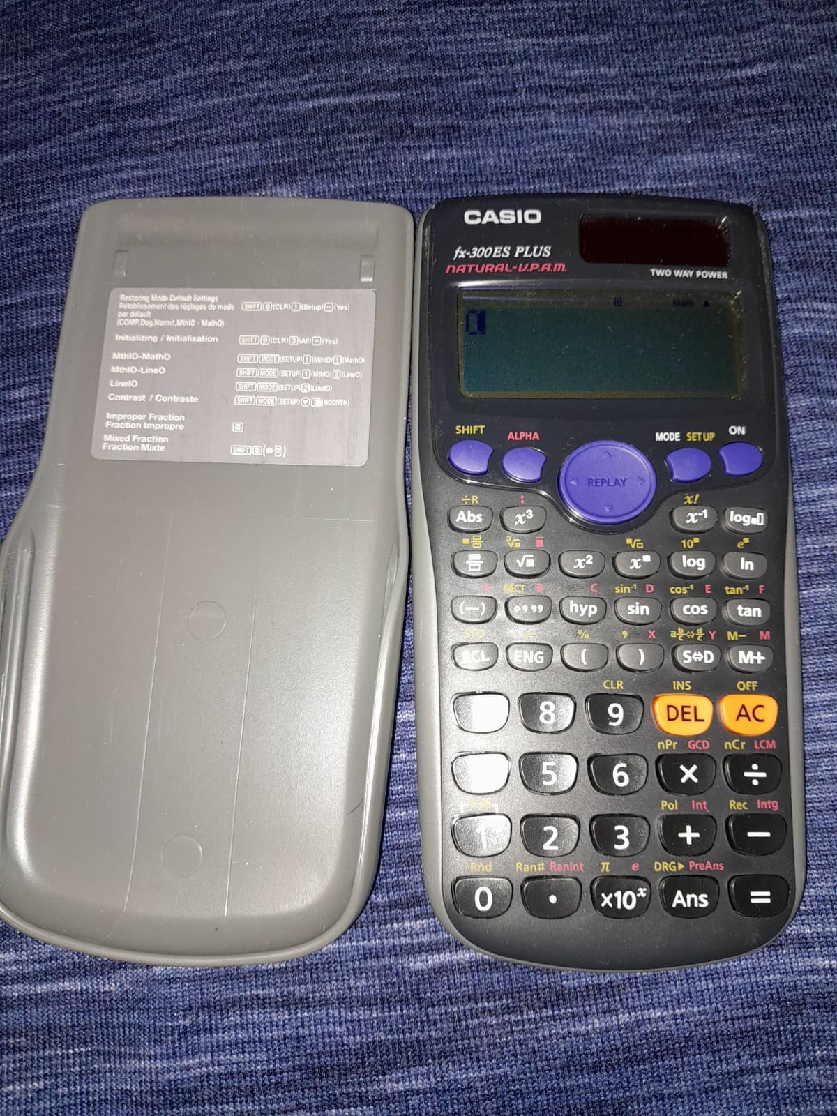 Casio FX-300ES PLUS Scientific Calculator W/ Hard Cover 2 Way Power - Image 1