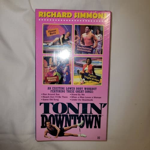 Richard Simmons Tonin’ Downtown VHS Sealed Lower Body Workout 1990s - Thumbnail 5