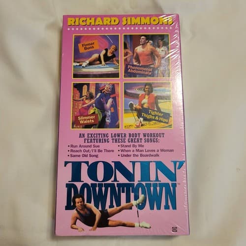 Richard Simmons Tonin’ Downtown VHS Sealed Lower Body Workout 1990s - Thumbnail 2