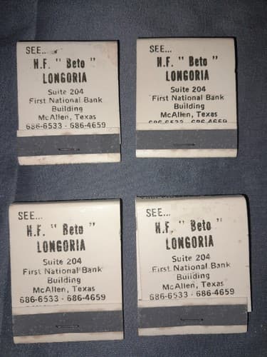 Vintage Matchbook Set Of 4 The Prudential Insurance Company Texas - Thumbnail 4