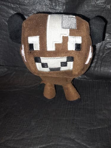Minecraft Baby Cow Plush Brown Gray Mojang Stuffed Animal Jinx 5” 2014 - Thumbnail 2