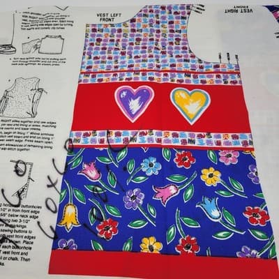 Fabric Traditions Simplicity Panel Place Child Vest Hat Panels End Bolt Lot - Thumbnail 17