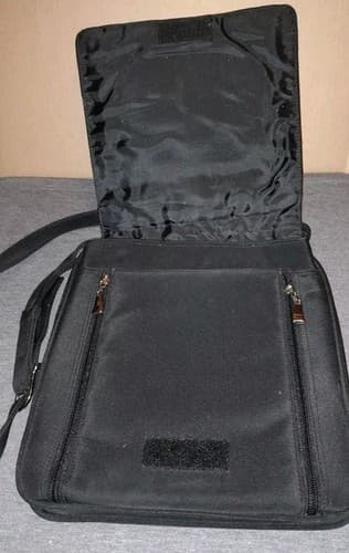 Tommy Hilfiger Gear Shoulder Bag Black Red White Flag Logo 11x11 Vintage Retro - Thumbnail 4