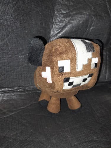 Minecraft Baby Cow Plush Brown Gray Mojang Stuffed Animal Jinx 5” 2014 - Thumbnail 4