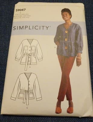 Simplicity S9047 Wrap Top Pattern Sz XXS–XXL Linen Minimalist Loungewear Style - Image 1