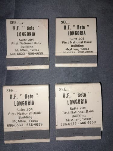 Vintage Matchbook Set Of 4 The Prudential Insurance Company Texas - Thumbnail 3