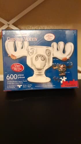 National Lampoons Christmas Vacation 600 Pcs Puzzle 2 Sided & Moose Mug Shaped - Image 1