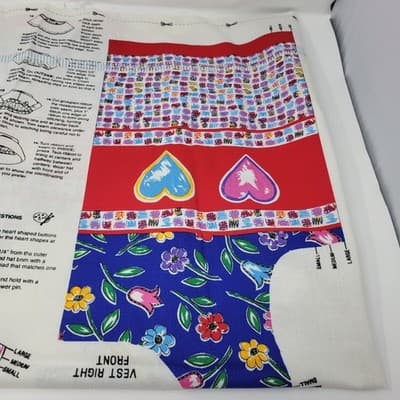 Fabric Traditions Simplicity Panel Place Child Vest Hat Panels End Bolt Lot - Thumbnail 4