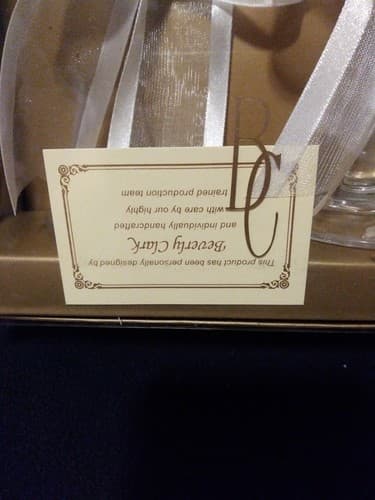 First Toast Champagne Glasses Set of 2 Beverly Clark Collection NOS - Thumbnail 2