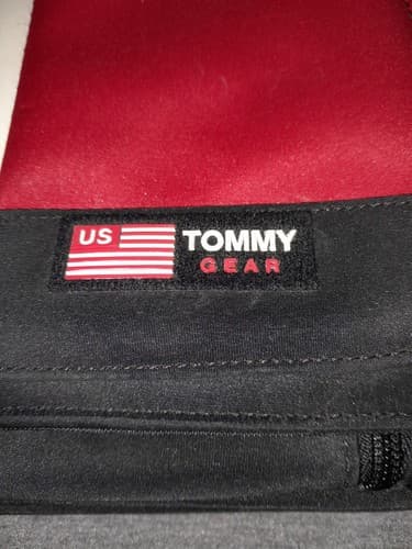 Tommy Hilfiger Gear Shoulder Bag Black Red White Flag Logo 11x11 Vintage Retro - Thumbnail 2