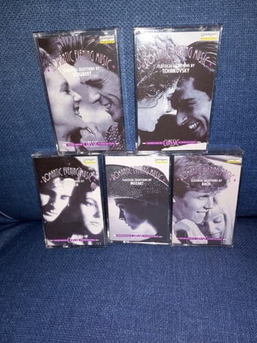 5x Romantic Evening Music Cassettes Beethoven Schubert Mozart Tchaikovsky - Image 1