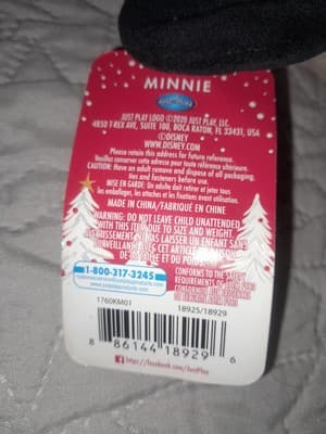 Disney Minnie Mouse 14” Red Snowflake Dress Plush Holiday Just Play 2020 NWT - Thumbnail 6