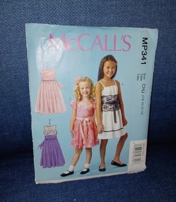 McCall’s MP341 Girls Dress Pattern Sizes 7–14 | Feminine Cottagecore Lace Party - Image 1