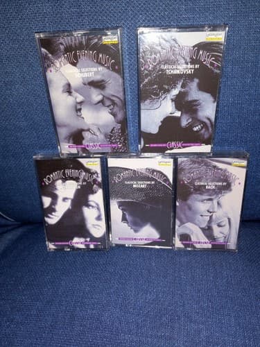 5x Romantic Evening Music Cassettes Beethoven Schubert Mozart Tchaikovsky - Thumbnail 2