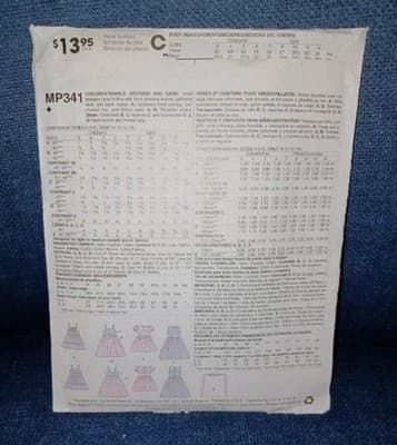 McCall’s MP341 Girls Dress Pattern Sizes 7–14 | Feminine Cottagecore Lace Party - Thumbnail 2