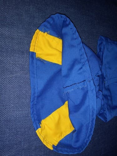 Cheerleading Outfit For 18" Doll, Handmade Blue with Yellow for Ag, Og dolls - Thumbnail 3