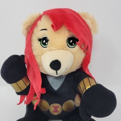 BUILD A BEAR Black Widow Plush 9in Marvel Avengers Stuffed Costume Build-A-Bear - Thumbnail 4
