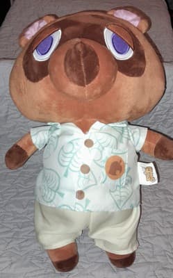 GENUINE Animal Crossing New Horizons Tom Nook Plush 16" Tanuki Raccoon - Thumbnail 2